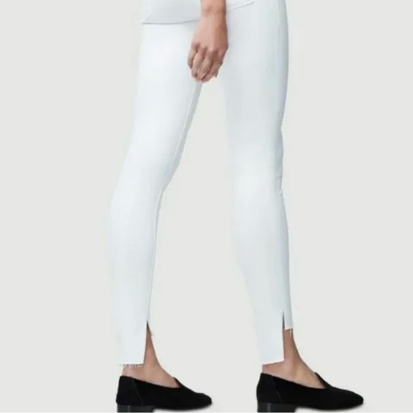 Frame Denim Le Skinny de Jeanne Raw Stagger Hem Jeans in Blanc Size 24 - Picture 2 of 12